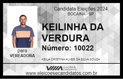 Candidato KEILINHA DA VERDURA 2024 - BOCAINA - Eleições