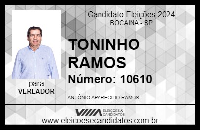 Candidato TONINHO RAMOS 2024 - BOCAINA - Eleições