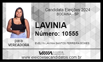 Candidato LAVINIA 2024 - BOCAINA - Eleições