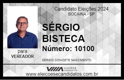 Candidato SÉRGIO BISTECA 2024 - BOCAINA - Eleições