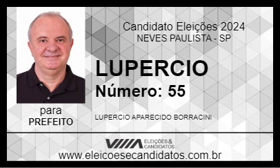 Candidato LUPERCIO 2024 - NEVES PAULISTA - Eleições