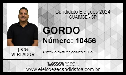 Candidato GORDO 2024 - GUAIMBÊ - Eleições