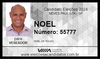 Candidato NOEL 2024 - NEVES PAULISTA - Eleições