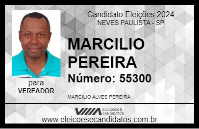 Candidato MARCILIO PEREIRA 2024 - NEVES PAULISTA - Eleições