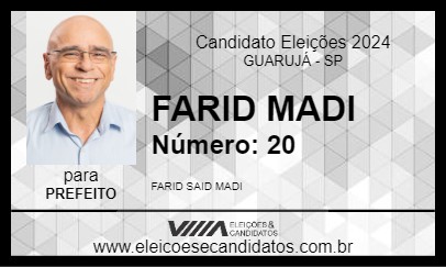 Candidato FARID MADI 2024 - GUARUJÁ - Eleições