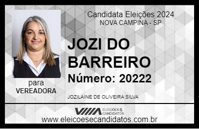 Candidato JOZI DO BARREIRO 2024 - NOVA CAMPINA - Eleições