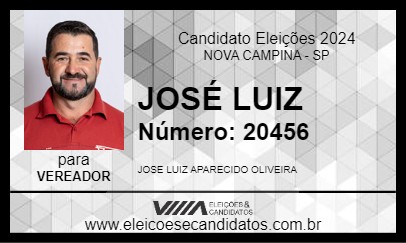 Candidato JOSÉ LUIZ 2024 - NOVA CAMPINA - Eleições