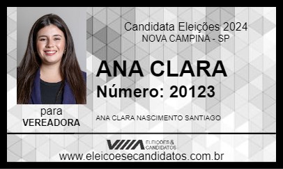 Candidato ANA CLARA 2024 - NOVA CAMPINA - Eleições