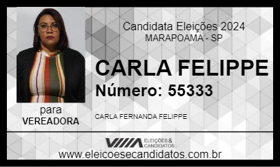 Candidato CARLA FELIPPE 2024 - MARAPOAMA - Eleições