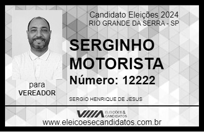 Candidato SERGINHO MOTORISTA 2024 - RIO GRANDE DA SERRA - Eleições