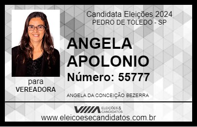 Candidato ANGELA APOLONIO 2024 - PEDRO DE TOLEDO - Eleições