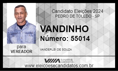 Candidato VANDINHO 2024 - PEDRO DE TOLEDO - Eleições