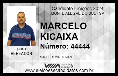 Candidato MARCELO KICAIXA 2024 - MONTE ALEGRE DO SUL - Eleições