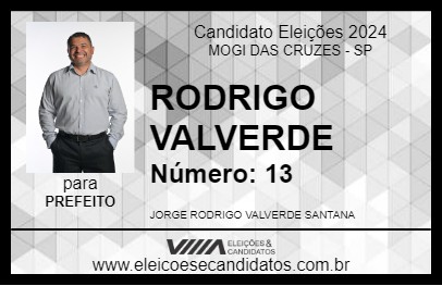 Candidato RODRIGO VALVERDE 2024 - MOGI DAS CRUZES - Eleições