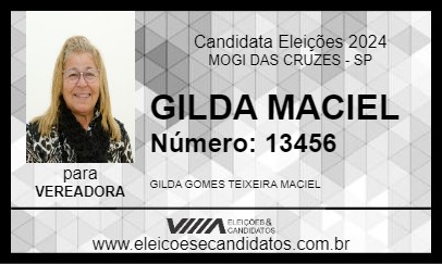 Candidato GILDA MACIEL 2024 - MOGI DAS CRUZES - Eleições