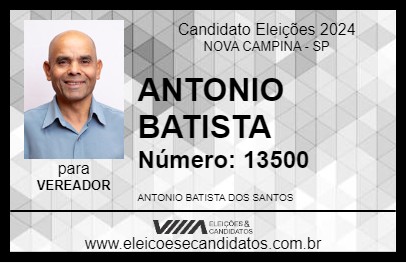 Candidato ANTONIO BATISTA 2024 - NOVA CAMPINA - Eleições