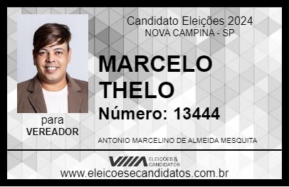 Candidato MARCELO THELO 2024 - NOVA CAMPINA - Eleições