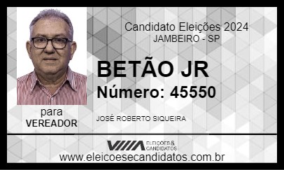 Candidato BETO JR 2024 - JAMBEIRO - Eleições