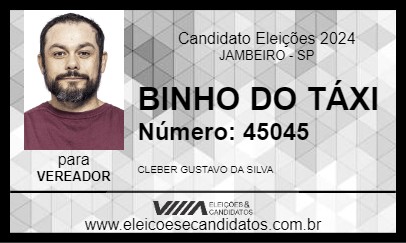 Candidato BINHO DO TÁXI 2024 - JAMBEIRO - Eleições