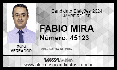 Candidato FABIO MIRA 2024 - JAMBEIRO - Eleições