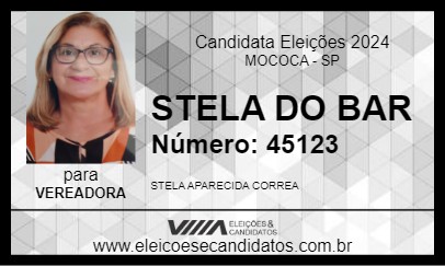 Candidato STELA DO BAR 2024 - MOCOCA - Eleições