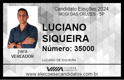 Candidato LUCIANO SIQUEIRA 2024 - MOGI DAS CRUZES - Eleições