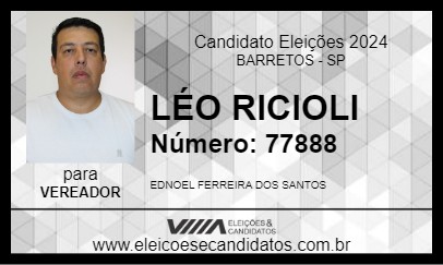 Candidato LÉO RICIOLI 2024 - BARRETOS - Eleições