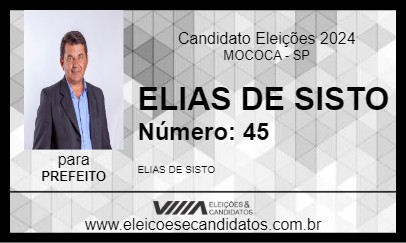 Candidato ELIAS DE SISTO 2024 - MOCOCA - Eleições