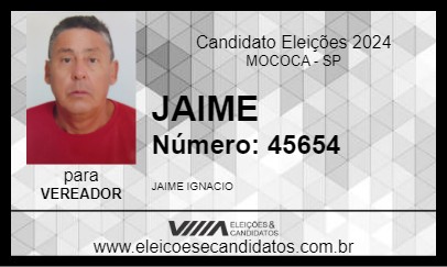 Candidato JAIME 2024 - MOCOCA - Eleições