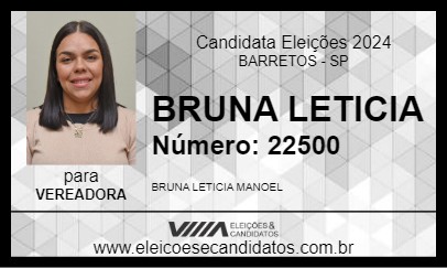 Candidato BRUNA LETICIA 2024 - BARRETOS - Eleições