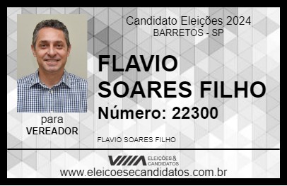 Candidato FLAVIO SOARES FILHO 2024 - BARRETOS - Eleições