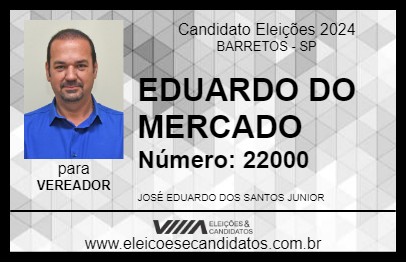 Candidato EDUARDO DO MERCADO 2024 - BARRETOS - Eleições