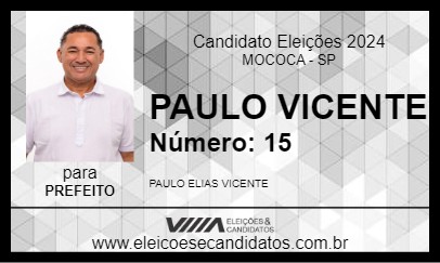 Candidato PAULO VICENTE 2024 - MOCOCA - Eleições