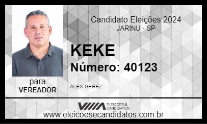 Candidato KEKE 2024 - JARINU - Eleições