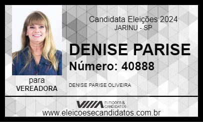 Candidato DENISE PARISE 2024 - JARINU - Eleições