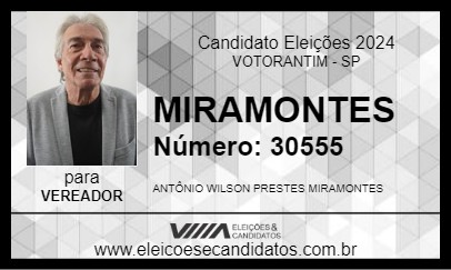 Candidato MIRAMONTES 2024 - VOTORANTIM - Eleições