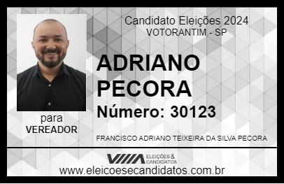 Candidato ADRIANO PECORA 2024 - VOTORANTIM - Eleições