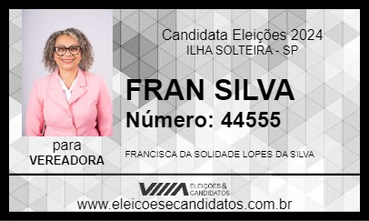 Candidato FRAN SILVA 2024 - ILHA SOLTEIRA - Eleições