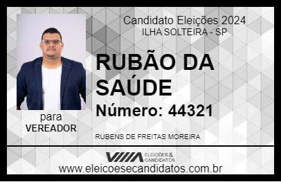 Candidato RUBÃO DA SAÚDE 2024 - ILHA SOLTEIRA - Eleições