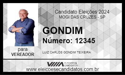 Candidato GONDIM 2024 - MOGI DAS CRUZES - Eleições