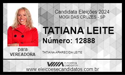 Candidato TATIANA LEITE 2024 - MOGI DAS CRUZES - Eleições