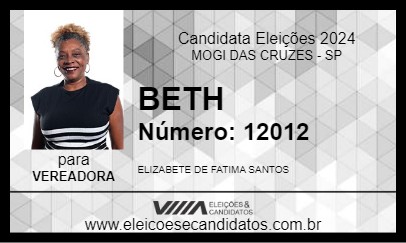 Candidato BETH 2024 - MOGI DAS CRUZES - Eleições