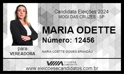 Candidato MARIA ODETTE 2024 - MOGI DAS CRUZES - Eleições