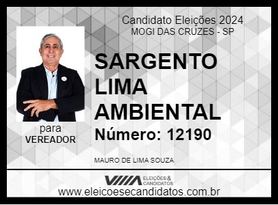 Candidato SARGENTO LIMA AMBIENTAL 2024 - MOGI DAS CRUZES - Eleições