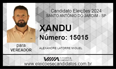 Candidato XANDU 2024 - SANTO ANTÔNIO DO JARDIM - Eleições