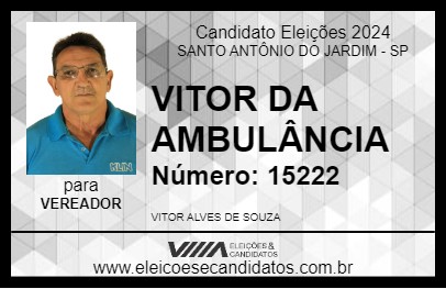 Candidato VITOR DA AMBULÂNCIA 2024 - SANTO ANTÔNIO DO JARDIM - Eleições