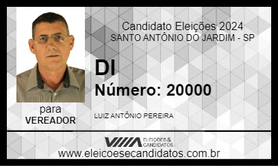 Candidato DI 2024 - SANTO ANTÔNIO DO JARDIM - Eleições