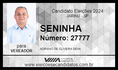 Candidato SENINHA 2024 - JARINU - Eleições