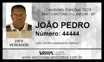 Candidato JOÃO PEDRO 2024 - SANTO ANTÔNIO DO JARDIM - Eleições