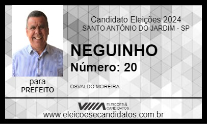 Candidato NEGUINHO 2024 - SANTO ANTÔNIO DO JARDIM - Eleições